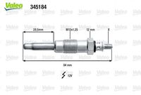 VALEO 345184 - Bujía de precalentamiento