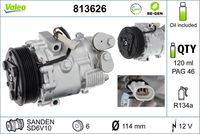 VALEO 813626 - Compresor, aire acondicionado - VALEO RE-GEN REMANUFACTURED