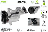 VALEO 813756 - Compresor, aire acondicionado - VALEO RE-GEN REMANUFACTURED