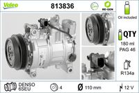 VALEO 813836 - Compresor, aire acondicionado