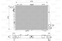 VALEO 731505 - Material: Aluminio<br>Longitud de red [mm]: 470<br>Ancho de red [mm]: 378<br>Profundidad de red [mm]: 34<br>Tipo radiador: Aletas refrigeración unidas mecánicamente<br>