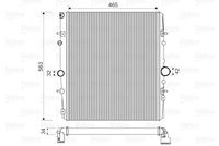 VALEO 732881 - Clase de caja de cambios: Caja de cambios manual<br>Material aletas refrigeradoras: Aluminio<br>Tipo radiador: Aletas refrigeración unidas mecánicamente<br>Ø entrada [mm]: 32<br>Profundidad de red [mm]: 34<br>Ø salida [mm]: 42<br>Longitud de red [mm]: 465<br>Ancho de red [mm]: 563<br>Material depósitos de agua (radiador): Plástico<br>Restricción de fabricante: Alternativ<br>Restricción de fabricante: PrascoSelection<br>Restricción de fabricante: Valeo<br>Artículo complementario / información complementaria 2: Con acoplamientos rápidos<br>