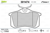 VAICO V108345 - año construcción desde: 08/1995<br>Frenos: para vehículos con freno de disco en eje trasero<br>Espesor [mm]: 17,4<br>Altura [mm]: 52,9<br>Ancho [mm]: 87,5<br>Sistema de frenos: LUCAS<br>Contacto avisador de desgaste: excl. contacto de avisador de desgaste<br>Lado de montaje: Eje trasero<br>