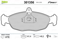 VAICO V400151 - Lado de montaje: Eje delantero<br>Restricción de fabricante: ATE<br>Contacto avisador de desgaste: preparado para indicador desgaste<br>Homologación: E1 90R 01024/067<br>Altura [mm]: 58,1<br>Ancho [mm]: 140,2<br>Espesor [mm]: 17,3<br>SVHC: No hay información disponible, diríjase al fabricante.<br>