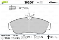 VAICO V424117 - Carga útil [kg]: 1800<br>Sistema de frenos: Brembo<br>Altura [mm]: 69,3<br>Artículo complementario/Información complementaria: con accesorios<br>Sistema de frenos: BREMBO<br>Longitud contacto de aviso [mm]: 155<br>Espesor [mm]: 19,3<br>Ancho [mm]: 164,8<br>Contacto avisador de desgaste: con contacto avisador de desgaste<br>Lado de montaje: Eje delantero<br>Artículo complementario / información complementaria 2: con tornillos pinza freno<br>Peso [kg]: 2,645<br>