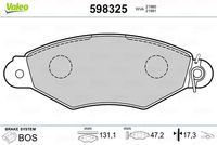 VALEO 598325 - Juego de pastillas de freno