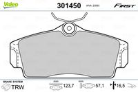 TRW GDB3168 - Lado de montaje: Eje trasero<br>País producción vehículo: Gran Bretaña<br>Restricción de fabricante: TRW<br>Altura [mm]: 57,1<br>Ancho [mm]: 82,2<br>Espesor [mm]: 15,6<br>Contacto avisador de desgaste: no preparado para indicador de desgaste<br>Artículo complementario/Información complementaria: con accesorios<br>Artículo complementario / información complementaria 2: con tornillos pinza freno<br>Homologación: E9 90R 01708/010<br>SVHC: No hay información disponible, diríjase al fabricante.<br>