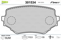 TRW GDB3132 - Lado de montaje: Eje delantero<br>Ancho [mm]: 110,2<br>Altura [mm]: 54,9<br>Espesor [mm]: 14,5<br>Restricción de fabricante: SUMITOMO<br>Contacto avisador de desgaste: con avisador acústico de desgaste<br>Sistema de frenos: Sumitomo<br>Homologación: E9 90R - 01112/187<br>Número de indicadores de desgaste [por eje]: 2<br>