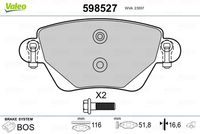 VALEO 598527 - Juego de pastillas de freno