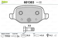 VALEO 601303 - Juego de pastillas de freno