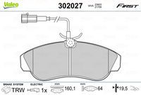 VAICO V424117 - Carga útil [kg]: 1800<br>Sistema de frenos: Brembo<br>Altura [mm]: 69,3<br>Artículo complementario/Información complementaria: con accesorios<br>Sistema de frenos: BREMBO<br>Longitud contacto de aviso [mm]: 155<br>Espesor [mm]: 19,3<br>Ancho [mm]: 164,8<br>Contacto avisador de desgaste: con contacto avisador de desgaste<br>Lado de montaje: Eje delantero<br>Artículo complementario / información complementaria 2: con tornillos pinza freno<br>Peso [kg]: 2,645<br>