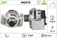 VALEO 440476 - Alternador - VALEO RE-GEN REMANUFACTURED