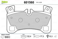 VALEO 601560 - Juego de pastillas de freno