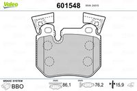 VALEO 601548 - Juego de pastillas de freno