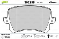 VAICO V109890 - año construcción hasta: 10/2014<br>Número de PR: 1KW<br>cantidad de elementos de fricción: 4<br>Artículo complementario / información complementaria 2: Chapa antichirridos<br>Tipo de freno: Discos<br>Altura [mm]: 55,9<br>Contacto avisador de desgaste: preparado para indicador desgaste<br>Espesor [mm]: 17,1<br>Ancho [mm]: 105,3<br>Lado de montaje: Eje trasero<br>Contacto avisador de desgaste: excl. contacto de avisador de desgaste<br>Sistema de frenos: LUCAS<br>Peso [kg]: 1,156<br>