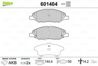 VALEO 601404 - Juego de pastillas de freno