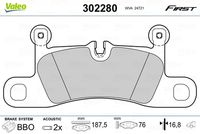 VAICO V101025 - Lado de montaje: Eje delantero<br>Variante de equipamiento: I1LN<br>Restricción de fabricante: BREMBO<br>Ancho [mm]: 209,5<br>Altura [mm]: 94,4<br>Espesor [mm]: 17<br>Contacto avisador de desgaste: preparado para indicador desgaste<br>Frenos: no para discos de freno cerámica/carbono<br>Frenos: sólo junto con discos de freno de acero<br>Homologación: E9 90R-01107/2661<br>SVHC: No hay información disponible, diríjase al fabricante.<br>