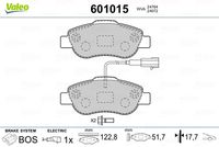 VALEO 601015 - Juego de pastillas de freno