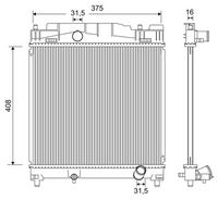 VALEO 701199 - Radiador, refrigeración del motor