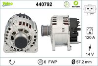 VALEO 440792 - Alternador - VALEO RE-GEN REMANUFACTURED