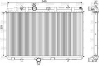 VALEO 733101 - Material: Aluminio<br>Longitud de red [mm]: 544<br>Ancho de red [mm]: 380<br>Profundidad de red [mm]: 23<br>Versión: Alternative<br>Tipo radiador: Aletas refrigeración unidas mecánicamente<br>