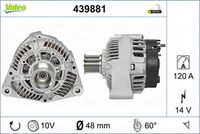 VALEO 439881 - Alternador - VALEO ORIGINS NEW OE TECHNOLOGY