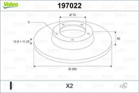 VALEO 197022 - Disco de freno