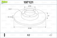 VALEO 197121 - Disco de freno