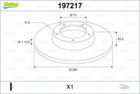 VALEO 197217 - Disco de freno