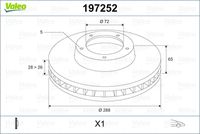 VALEO 197252 - Disco de freno