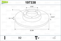 VALEO 197338 - Lado de montaje: Eje delantero<br>Tipo de disco de frenos: ventilado<br>Diámetro exterior [mm]: 312<br>Espesor de disco de frenos [mm]: 25<br>Diámetro de centrado [mm]: 65<br>Altura [mm]: 49,7<br>Espesor mínimo [mm]: 22<br>Llanta, nº de taladros: 9<br>Cantidad de agujeros de fijación: 1<br>Artículo complementario / información complementaria 2: sin anillo sensor ABS<br>Artículo complementario / información complementaria 2: sin cojimete rueda incorporado<br>Homologación: ECE-R90<br>Peso [kg]: 8,85<br>