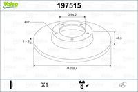 VALEO 197515 - Disco de freno