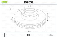 VALEO 197632 - Disco de freno