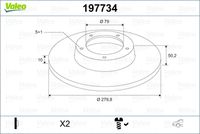 VALEO 197734 - Disco de freno