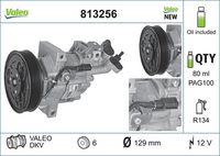 VALEO 813256 - Compresor, aire acondicionado - VALEO ORIGINS NEW OE TECHNOLOGY