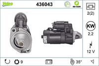 VALEO 436043 - Motor de arranque - VALEO RE-GEN REMANUFACTURED