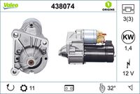 VALEO 438074 - Motor de arranque - VALEO ORIGINS NEW OE TECHNOLOGY