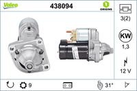 VALEO 438094 - Motor de arranque - VALEO ORIGINS NEW OE TECHNOLOGY