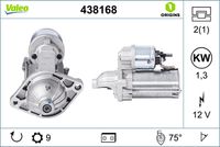 VALEO 438168 - Motor de arranque - VALEO ORIGINS NEW OE TECHNOLOGY