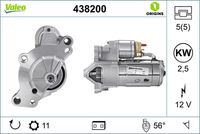 VALEO 438200 - Motor de arranque - VALEO ORIGINS NEW OE TECHNOLOGY