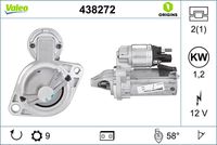 VALEO 438272 - Motor de arranque - VALEO ORIGINS NEW OE TECHNOLOGY