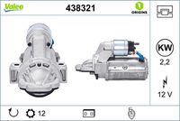 VALEO 438321 - Motor de arranque - VALEO ORIGINS NEW OE TECHNOLOGY