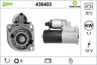 VALEO 438403 - Motor de arranque - VALEO CORE-FLEX