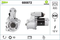 VALEO 600072 - Motor de arranque - VALEO ORIGINS NEW OE TECHNOLOGY