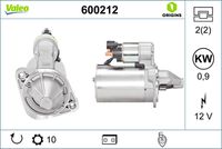 VALEO 600212 - Motor de arranque - VALEO ORIGINS NEW OE TECHNOLOGY