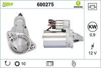 VALEO 600275 - Motor de arranque - VALEO ORIGINS NEW OE TECHNOLOGY