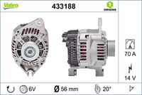 VALEO 433188 - Alternador - VALEO ORIGINS NEW OE TECHNOLOGY