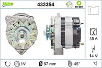 VALEO 433354 - Alternador - VALEO RE-GEN REMANUFACTURED