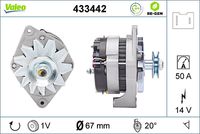 VALEO 433442 - Alternador - VALEO RE-GEN REMANUFACTURED