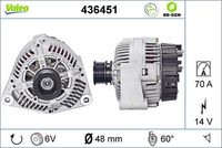 VALEO 436451 - Alternador - VALEO RE-GEN REMANUFACTURED